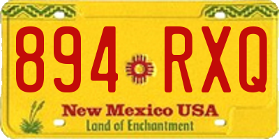 NM license plate 894RXQ