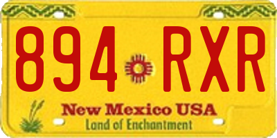 NM license plate 894RXR