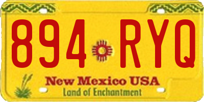 NM license plate 894RYQ