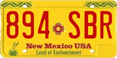 NM license plate 894SBR
