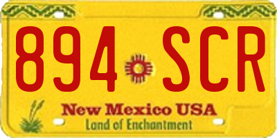 NM license plate 894SCR