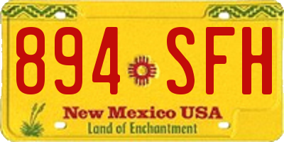 NM license plate 894SFH