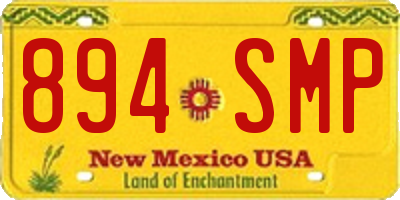 NM license plate 894SMP
