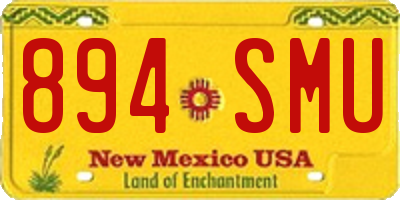 NM license plate 894SMU