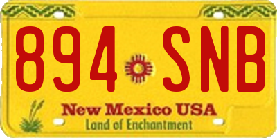 NM license plate 894SNB