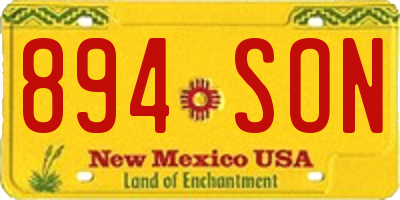 NM license plate 894SON