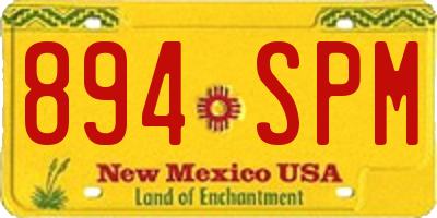 NM license plate 894SPM