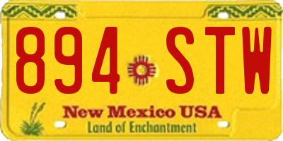 NM license plate 894STW