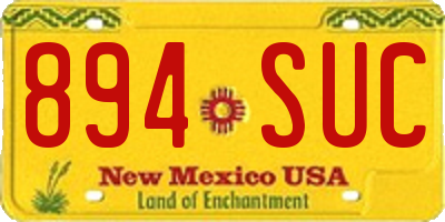 NM license plate 894SUC