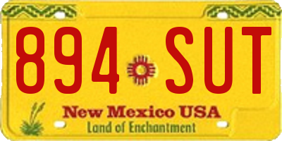 NM license plate 894SUT