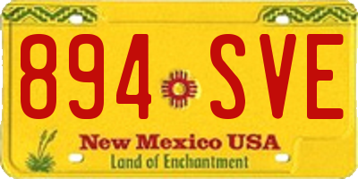NM license plate 894SVE