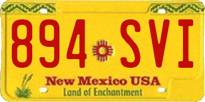 NM license plate 894SVI