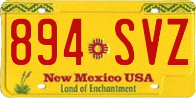 NM license plate 894SVZ