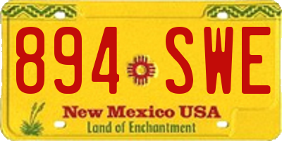 NM license plate 894SWE