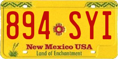 NM license plate 894SYI
