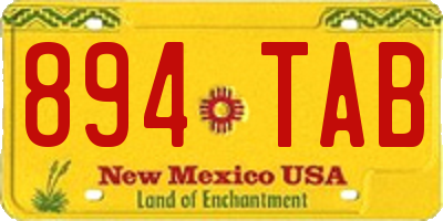 NM license plate 894TAB