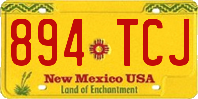 NM license plate 894TCJ