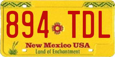 NM license plate 894TDL