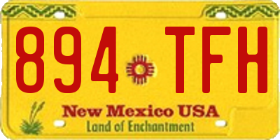 NM license plate 894TFH