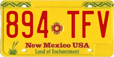 NM license plate 894TFV