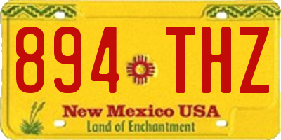 NM license plate 894THZ