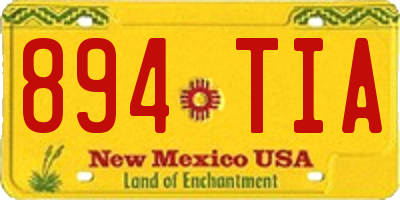NM license plate 894TIA