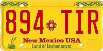NM license plate 894TIR