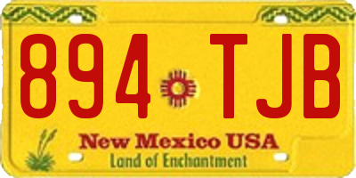 NM license plate 894TJB