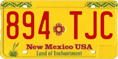 NM license plate 894TJC