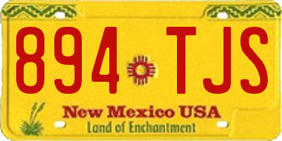 NM license plate 894TJS