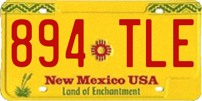 NM license plate 894TLE