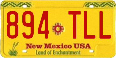 NM license plate 894TLL