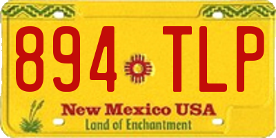 NM license plate 894TLP