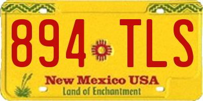 NM license plate 894TLS