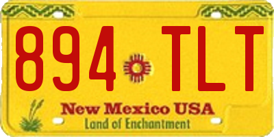 NM license plate 894TLT