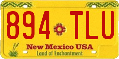 NM license plate 894TLU