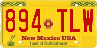 NM license plate 894TLW