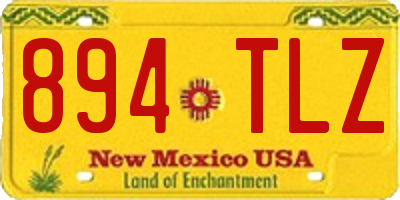 NM license plate 894TLZ