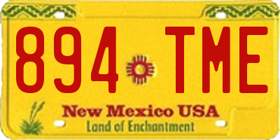 NM license plate 894TME