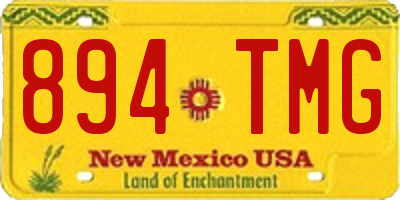 NM license plate 894TMG