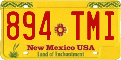 NM license plate 894TMI