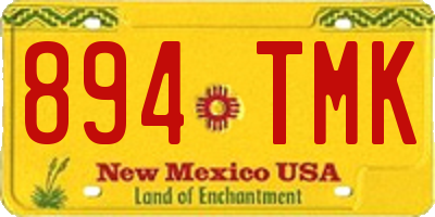 NM license plate 894TMK
