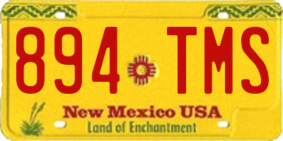NM license plate 894TMS