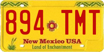 NM license plate 894TMT