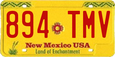 NM license plate 894TMV