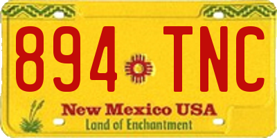 NM license plate 894TNC