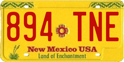 NM license plate 894TNE