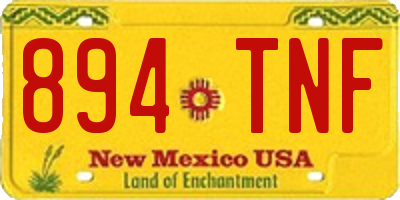 NM license plate 894TNF