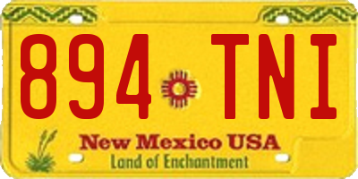 NM license plate 894TNI