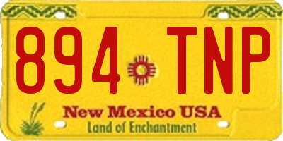 NM license plate 894TNP
